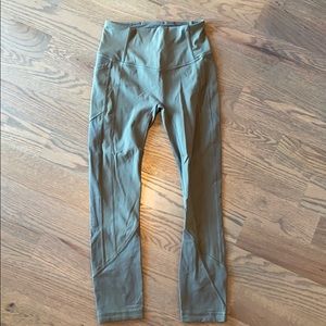Lululemon Army Green Size 4 Running Tight